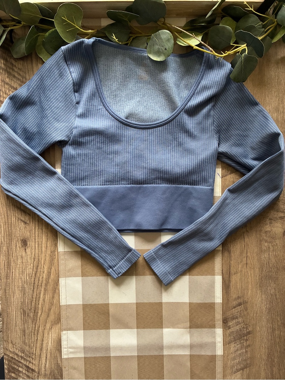 OFFLINE by Aerie Cropped Ribbed Long-Sleeve Top